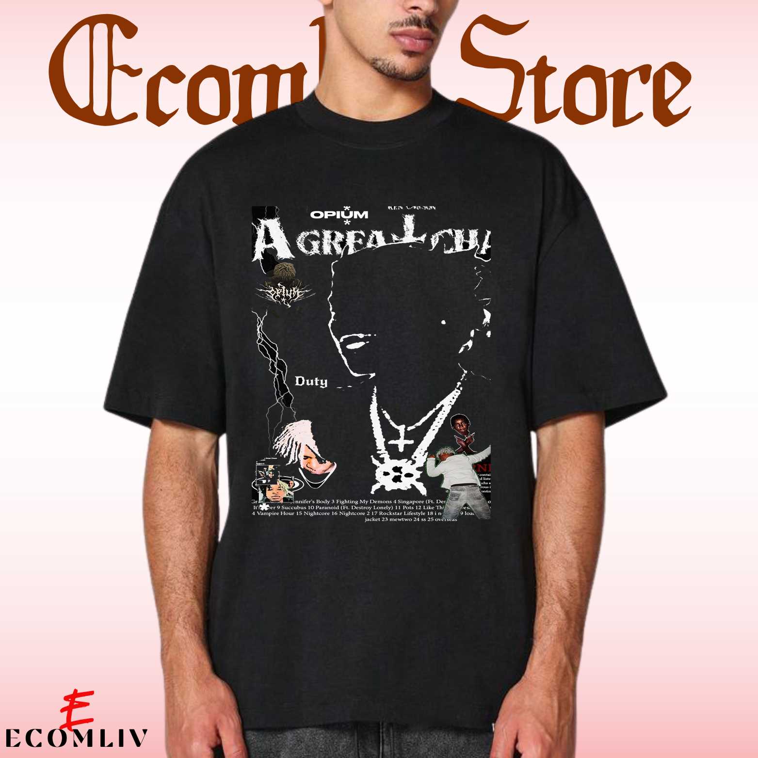 Ken Carson Agc A Great Chaos Hhe Album Tour Merch Tee